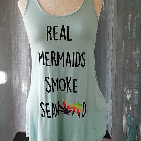 Bear Dance Tops - Real Mermaids Smoke Seaweed Tank